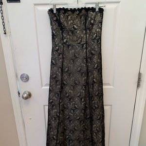 Beautiful Black Lace overlay Gown